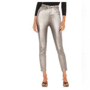 Free People Metallic Skinny Jean